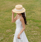 Frayed Bow Sun Hat