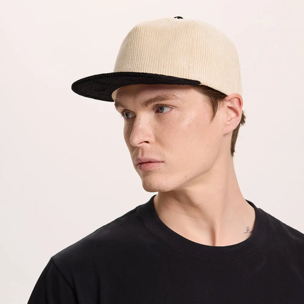 Retro Two-Tone Corduroy Cap