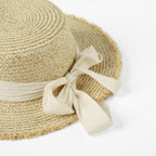 Frayed Bow Sun Hat