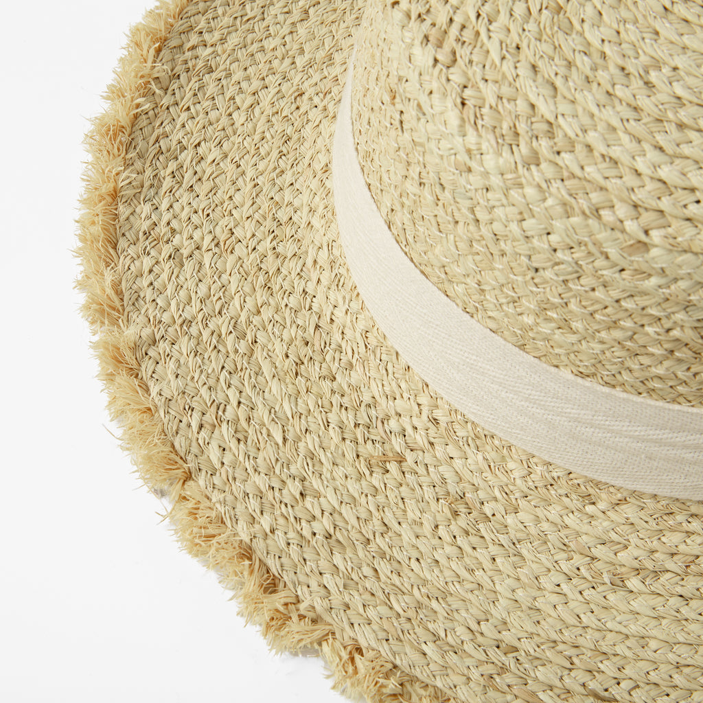 Frayed Bow Sun Hat