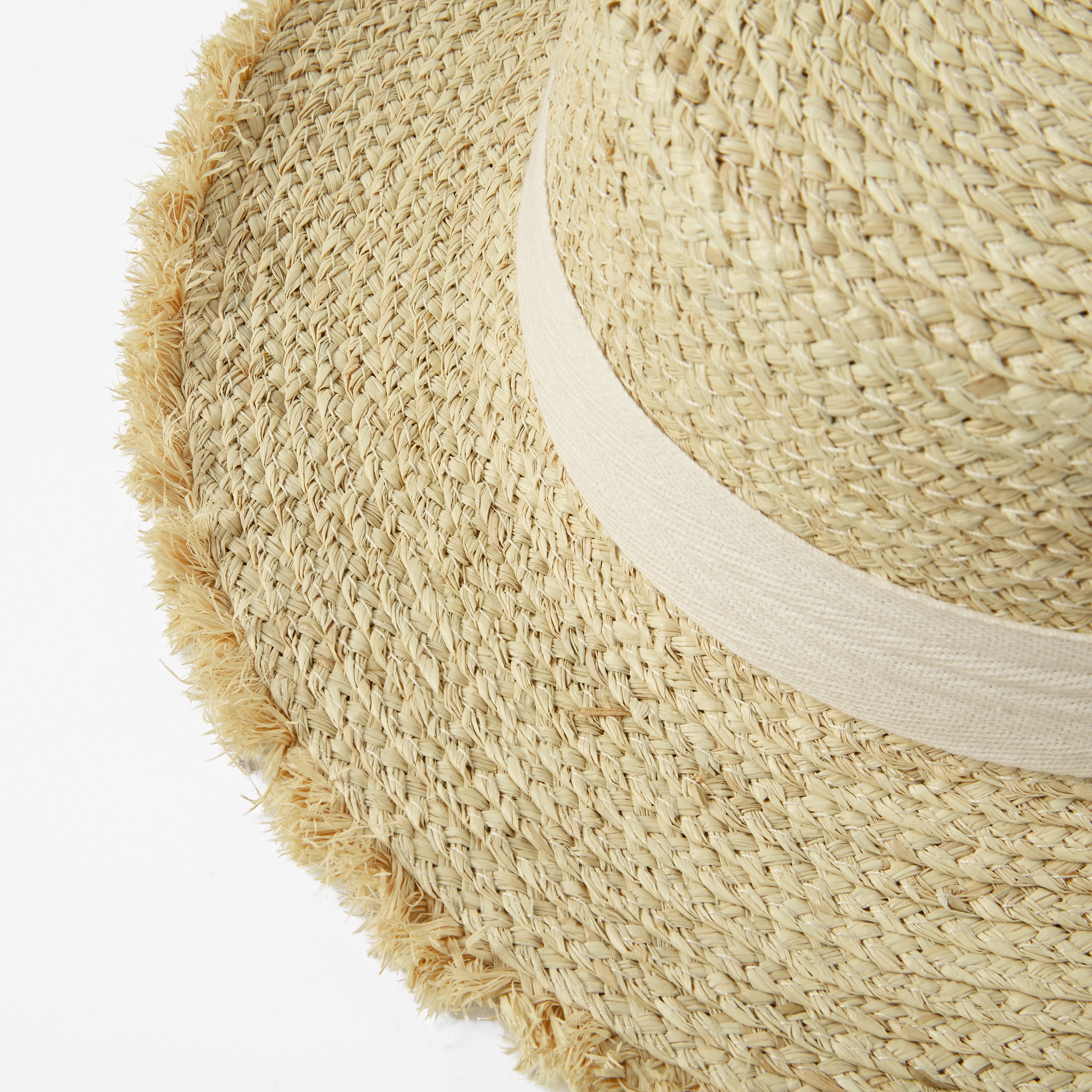 Frayed Bow Sun Hat