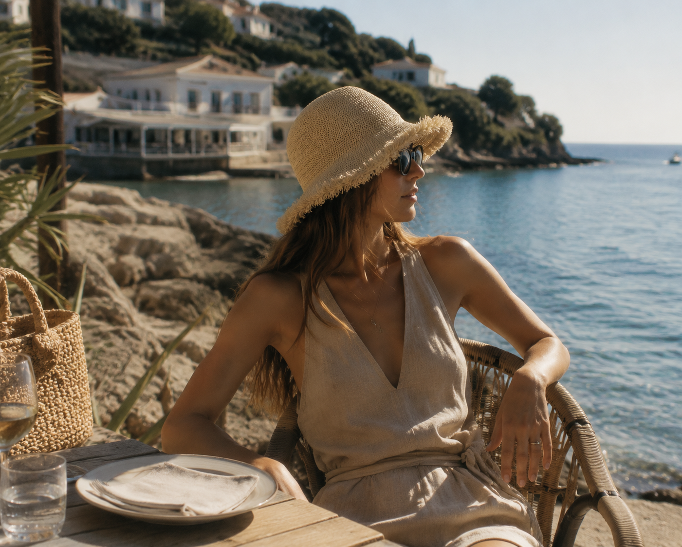 Coastal Frayed Bucket Hat