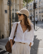 Linen Blend Woven Summer Cap
