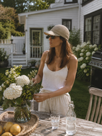 Linen Blend Woven Summer Cap