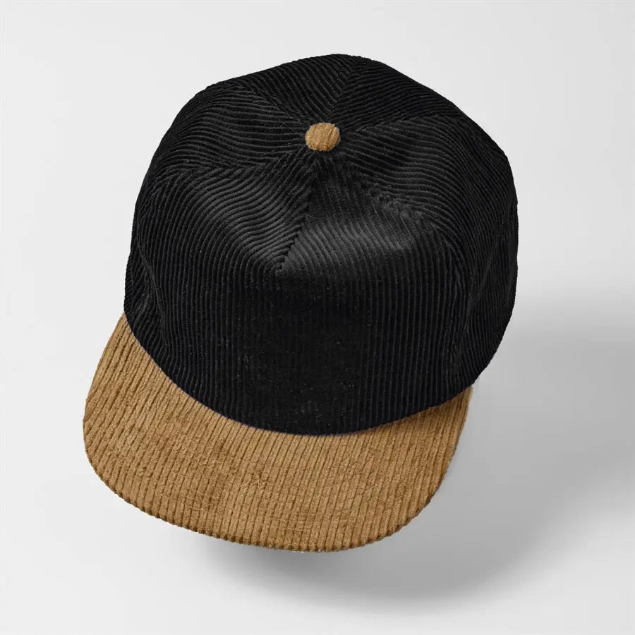 Retro Two-Tone Corduroy Cap