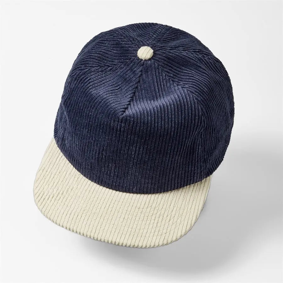 Retro Two-Tone Corduroy Cap